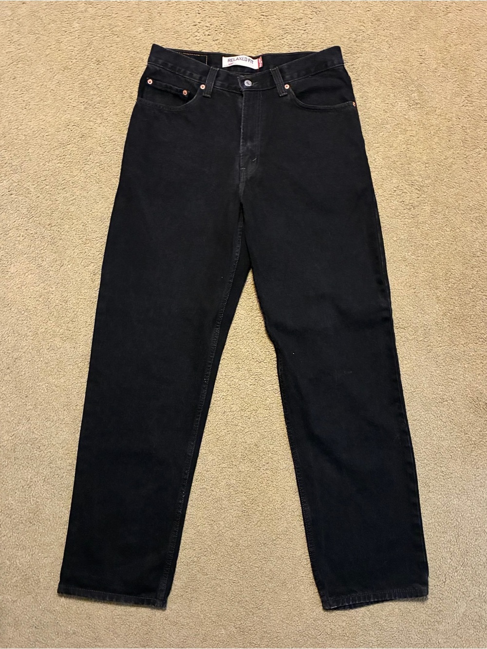 Levi’s 550 Relaxed Fit Jeans Men’s 33x34 Black Denim 100% Cotton Y2K Fit 31x32